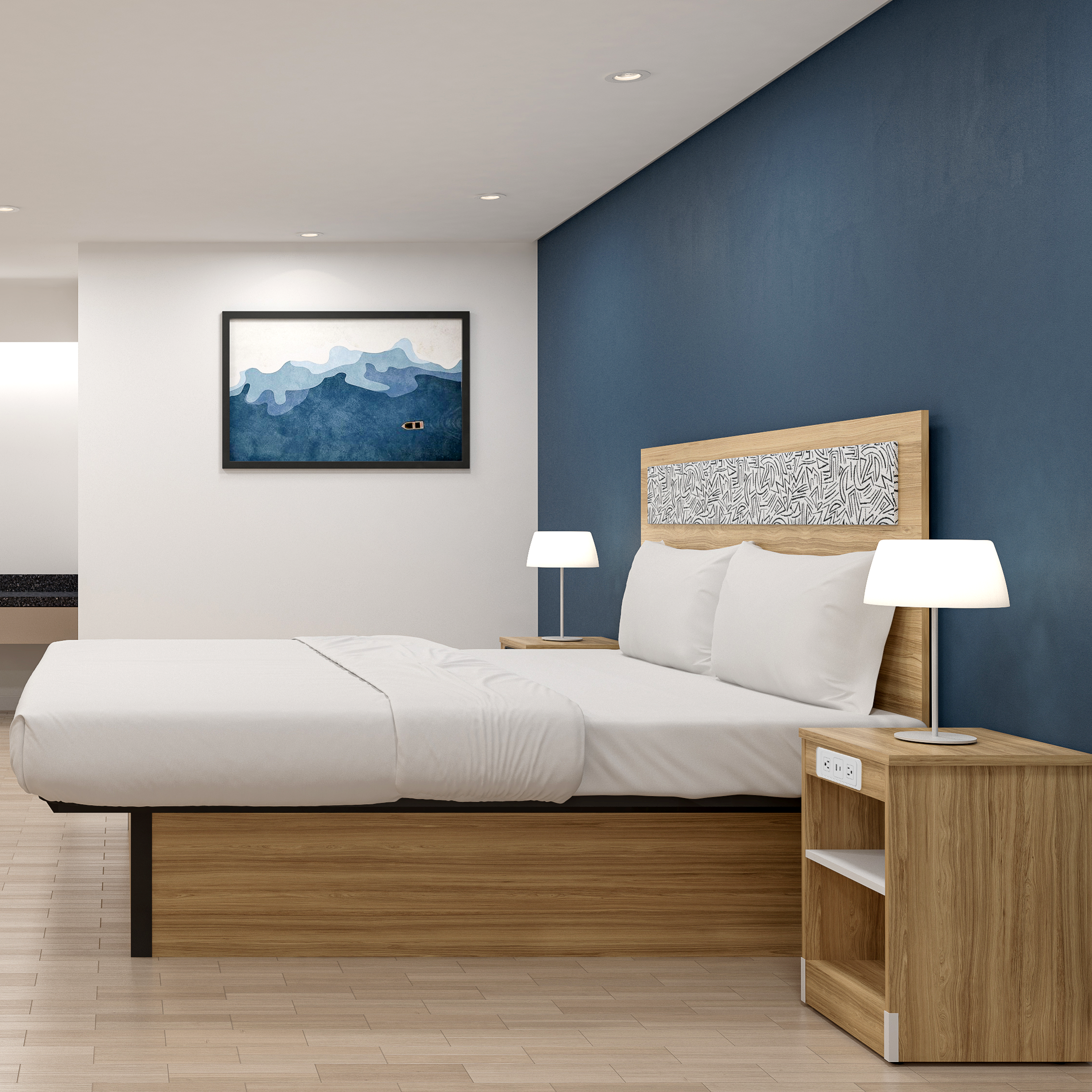 Hotel room with clean and simple furniture - Simpli by Dickson